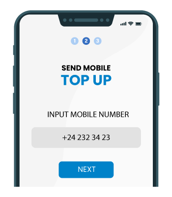 Transfer Credit - Input Mobile Number